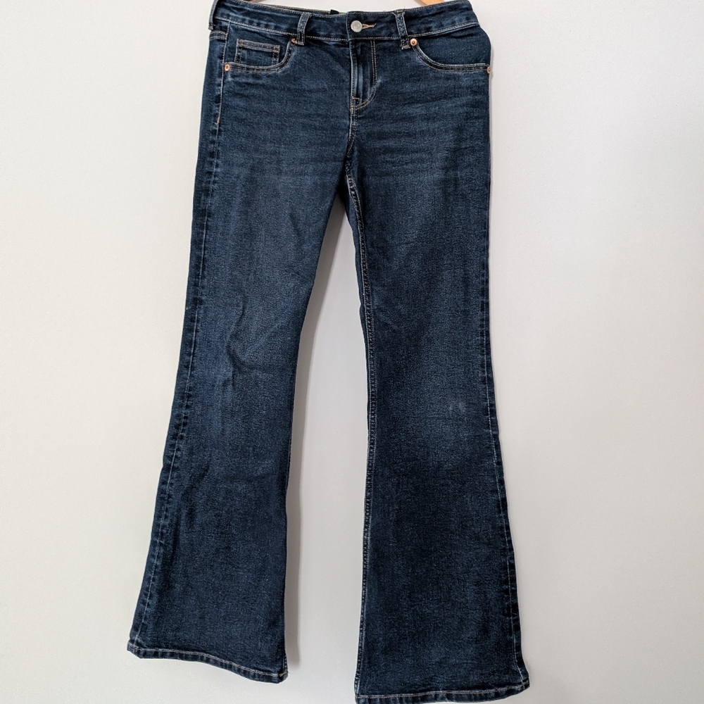 H&M - Blue Flare Low Rise Jeans - Picture 7 of 7